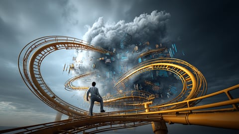 Imagen de una montaña rusa