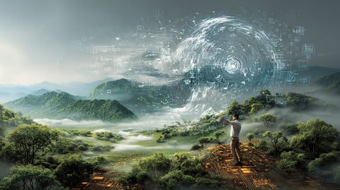 Imagen de un paisaje verde y extremadamente bello