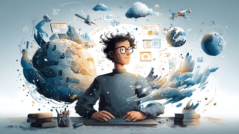 Imagen de un programador delante de su ordenador