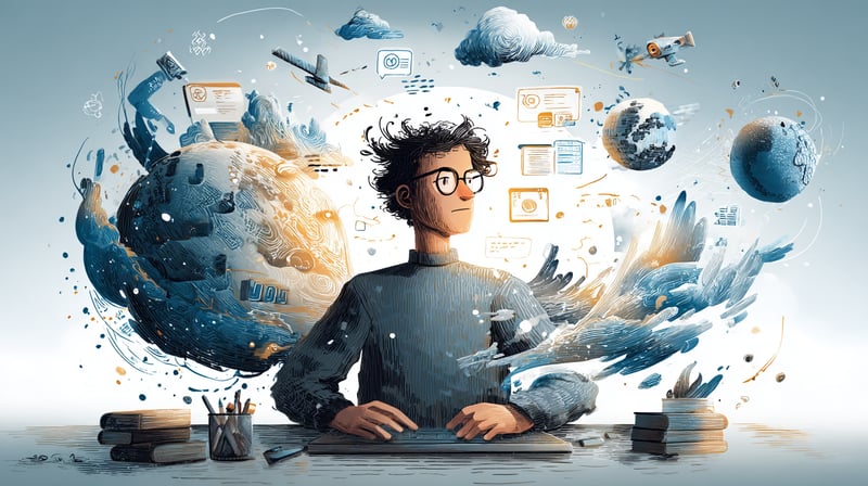 Imagen de un programador delante de su ordenador