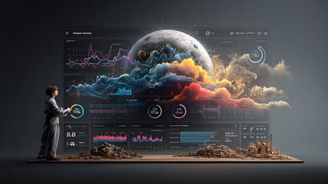 Un panel de métricas web mostrando gráficas de rendimiento y velocidad de carga de un sitio