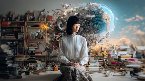 Escritorio ordenado y minimalista con solo los elementos esenciales