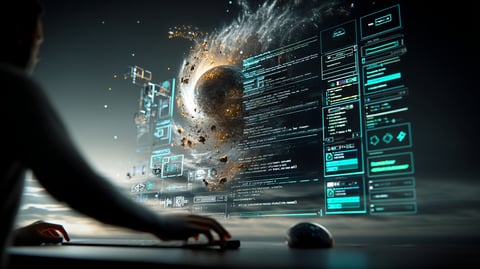 Editor de código mostrando la generación de archivos estáticos en un terminal moderno