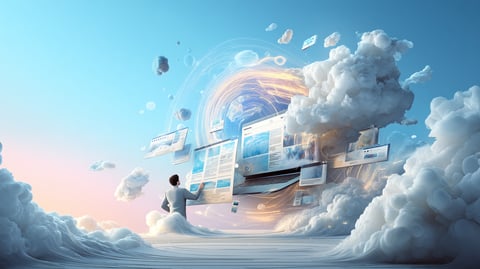 Una web flotando libre en el cielo, sin servidores ni cables, ligera y veloz