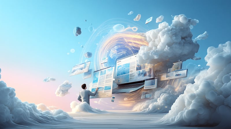 Una web flotando libre en el cielo, sin servidores ni cables, ligera y veloz