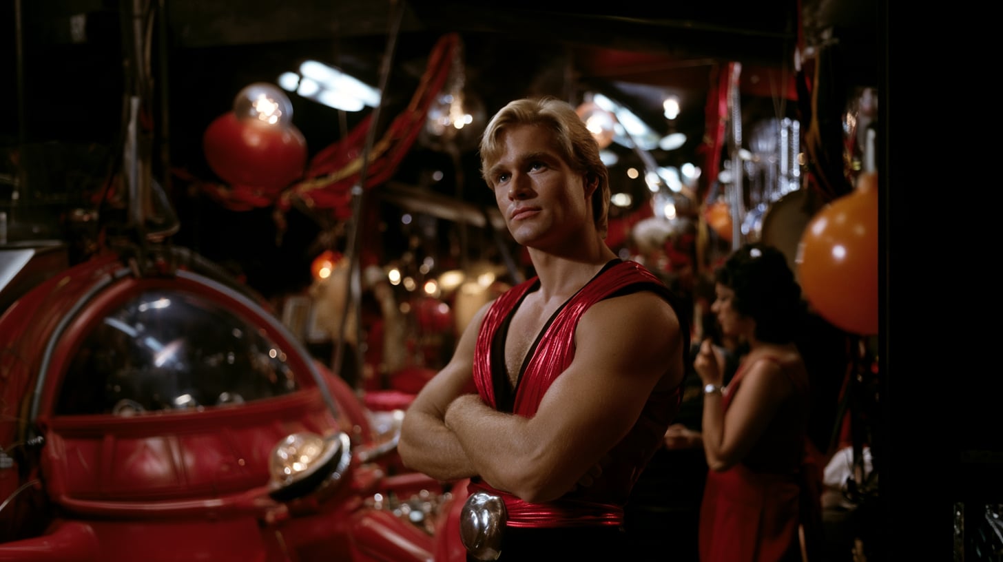Set de rodaje de Flash Gordon recreado con IA