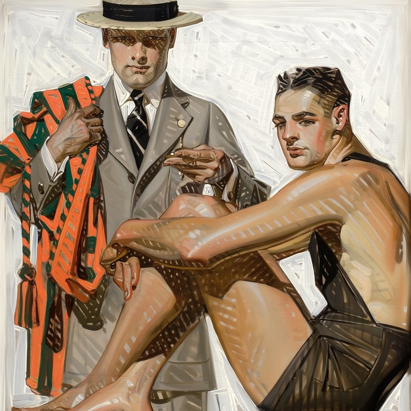 Portada de J.C. Leyendecker para el Saturday Evening Post: escena de la vida americana con esa presencia visual que convirtió la revista en fenómeno de masas