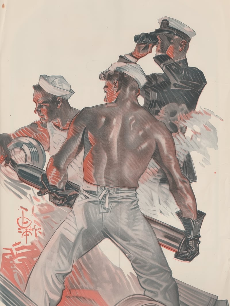 Ilustración de J.C. Leyendecker del Arrow Collar Man: el modelo era Charles Beach, su pareja durante casi cincuenta años, retratado con una atención y admiración que va más allá del encargo comercial