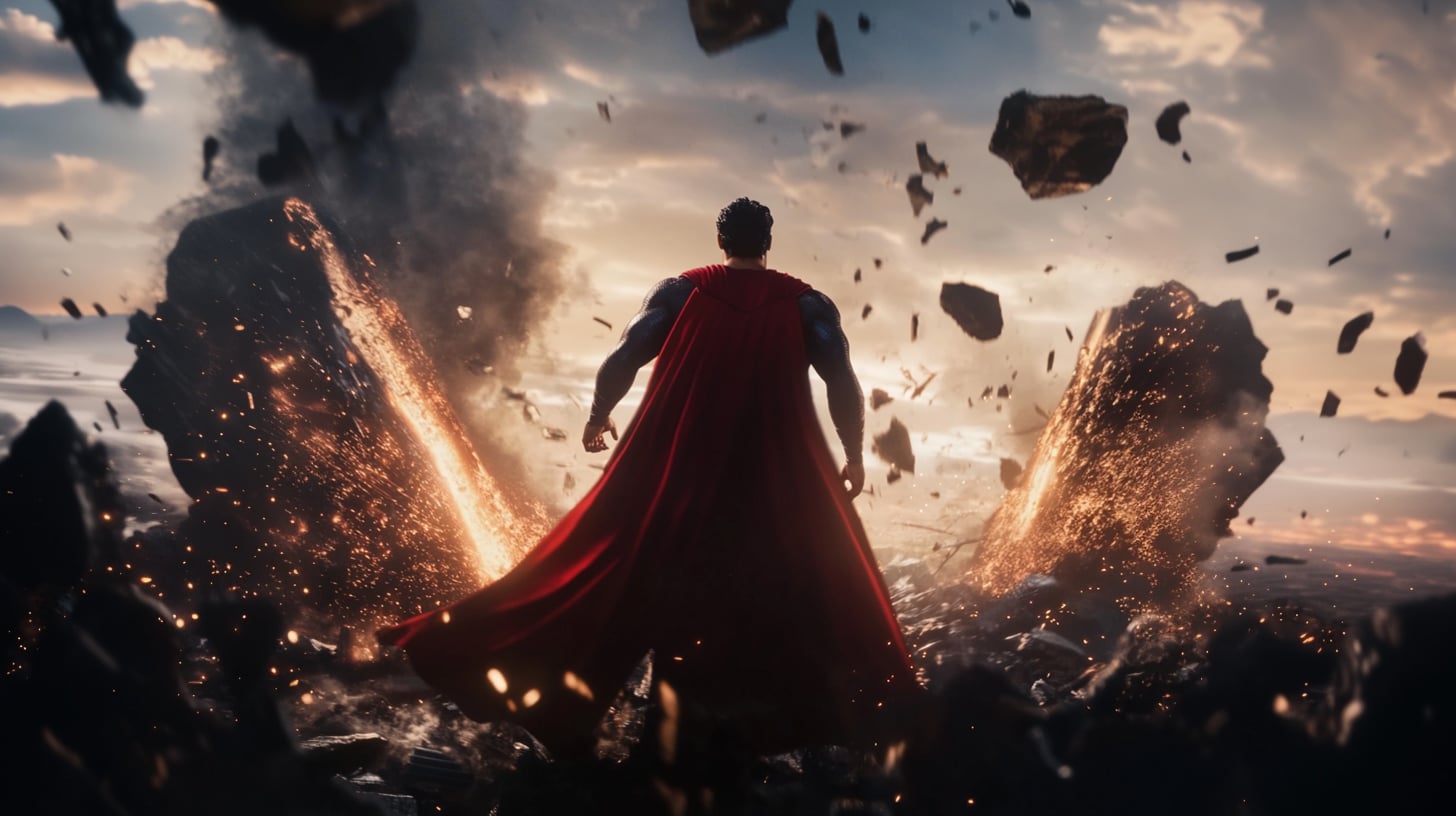 Superheroe de espaldas